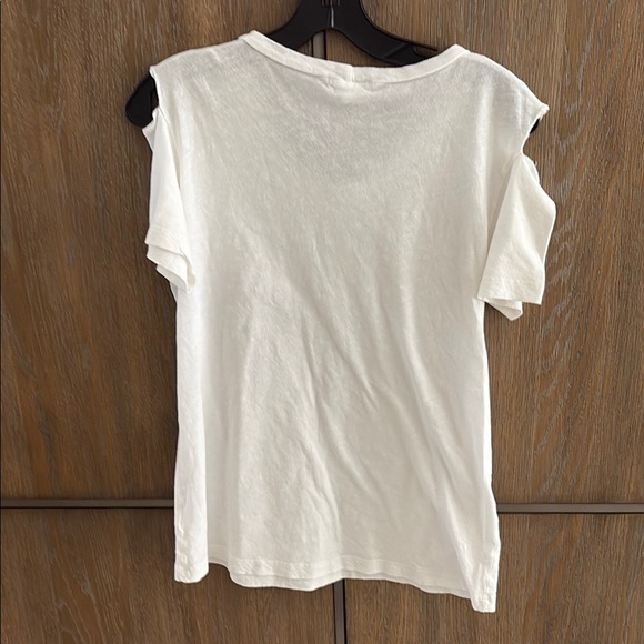 LNA White Cut Out Short Sleeve T-Shirt - Picture 4 of 7
